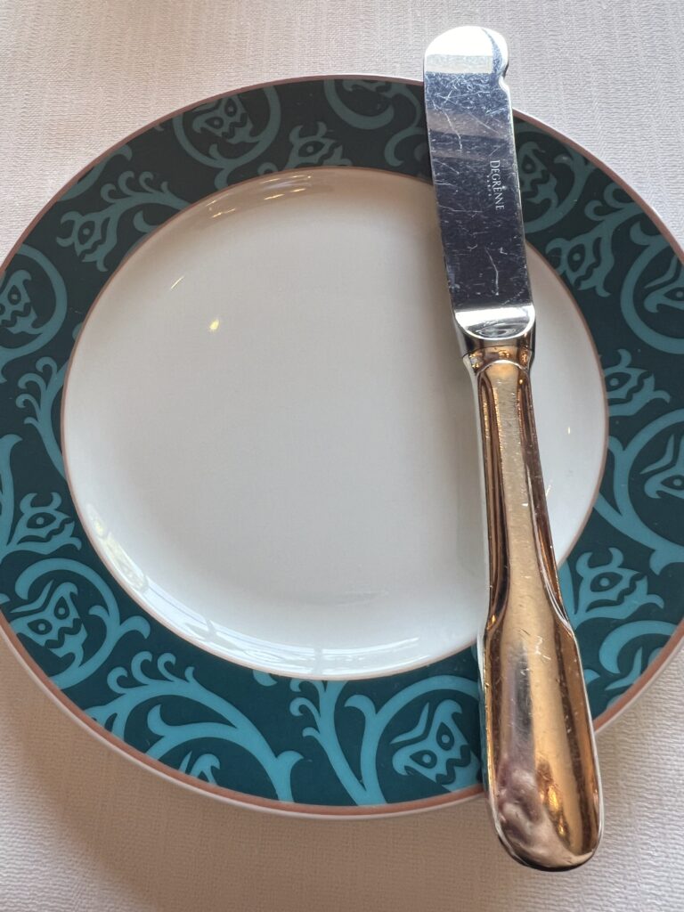 Haunted Mansion table setting at Club 33 Disneyland 