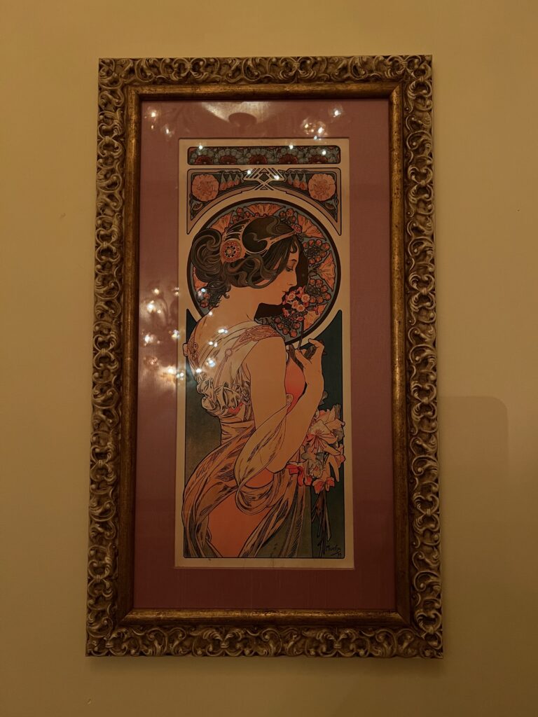 Mucha print at Club 33