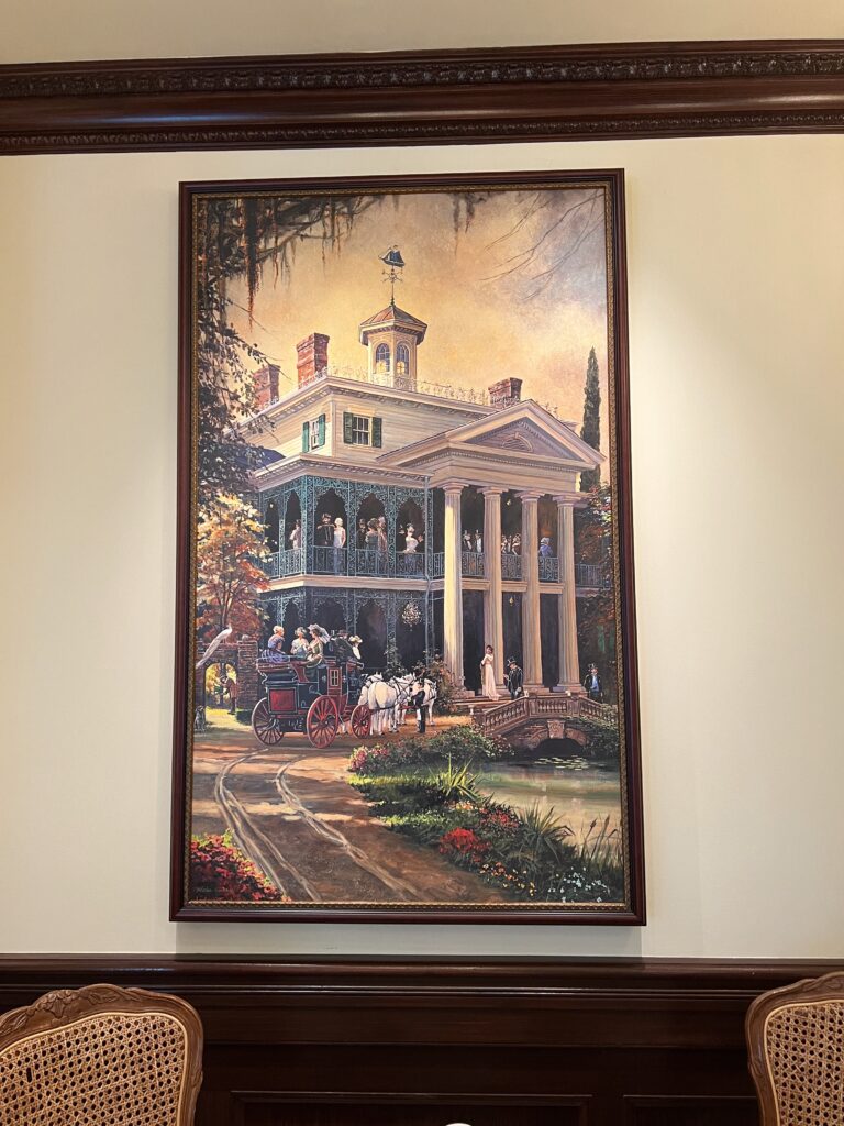 Haunted Mansion art in Club 33