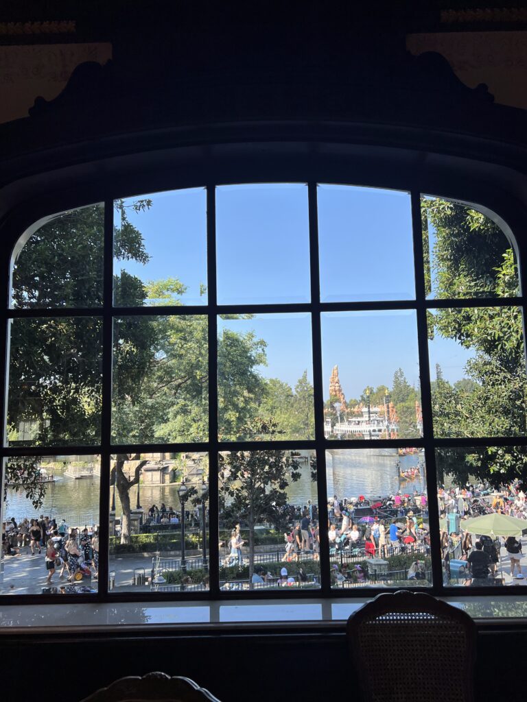 Window seat at Club 33 Disneyland 